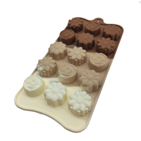 Flower Shaped Silicone Molds For Chocolate,Food Grade No-stick Baking,Candy and Butter Mold With Different Shape