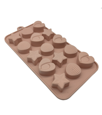 Star And Heart Shaped Silicone Molds For Chocolate,Food Grade No-stick Baking,Candy and Butter Mold With Different Shape