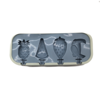 Fruit And Parrot Shaped Popsicle Silicone Molds With Lid And Stick,4 Cavity Ice Lolly Mold