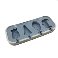 Fruit And Parrot Shaped Popsicle Silicone Molds With Lid And Stick,4 Cavity Ice Lolly Mold