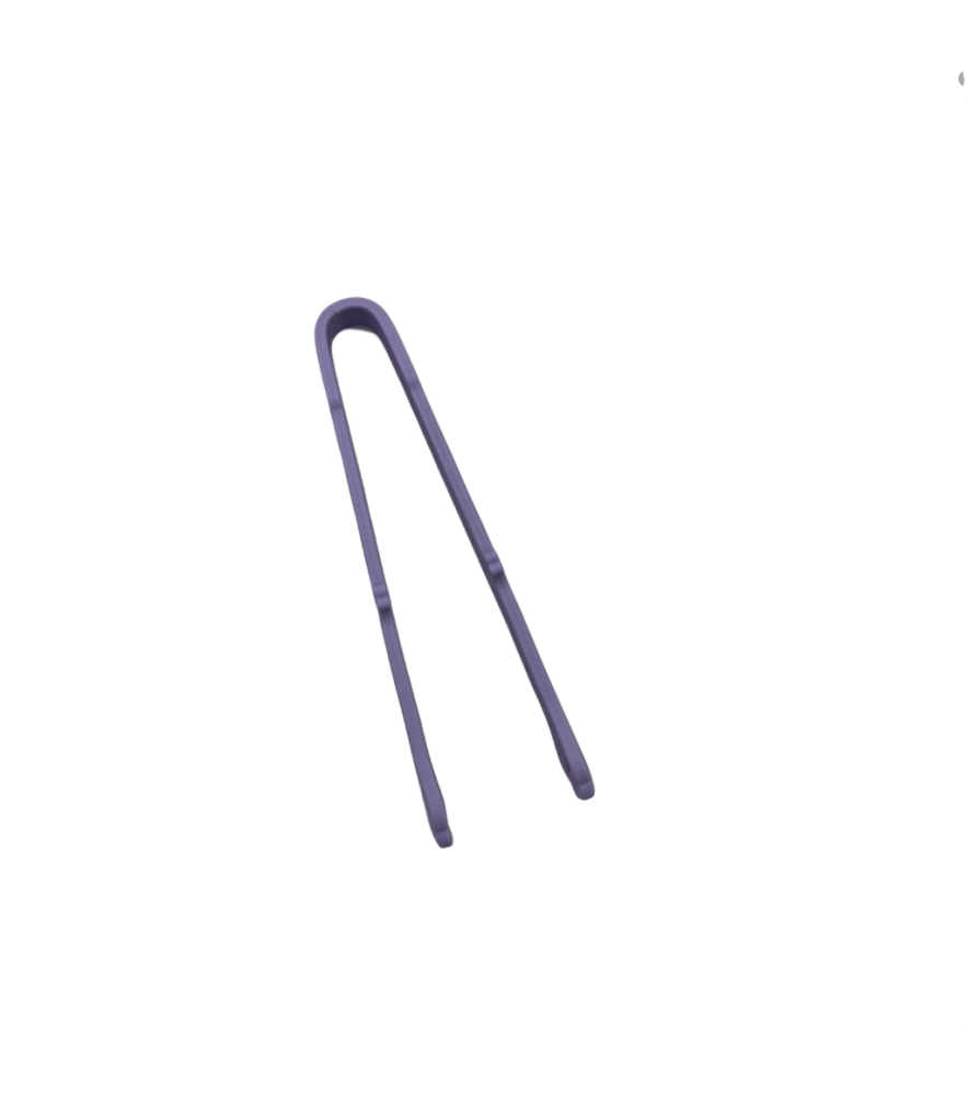 Cat Paw Mini Ice Tongs,Purple Silicone Head Anti Slip Tong,Multi-Purpose Food Clip