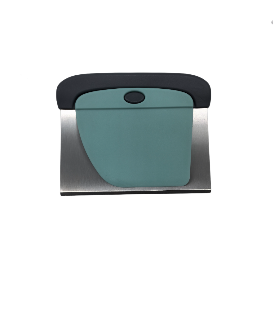 2 IN 1 Upgrade Bench Scraper,Dough Scraper For Pastry Bread Cake Pizza,Stainless Steel Dough Cutter