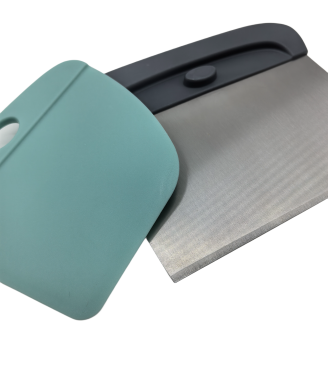 2 IN 1 Upgrade Bench Scraper,Dough Scraper For Pastry Bread Cake Pizza,Stainless Steel Dough Cutter